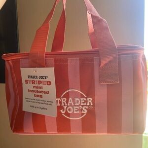 Pink & Coral Striped Mini Insulated Bag limited edition